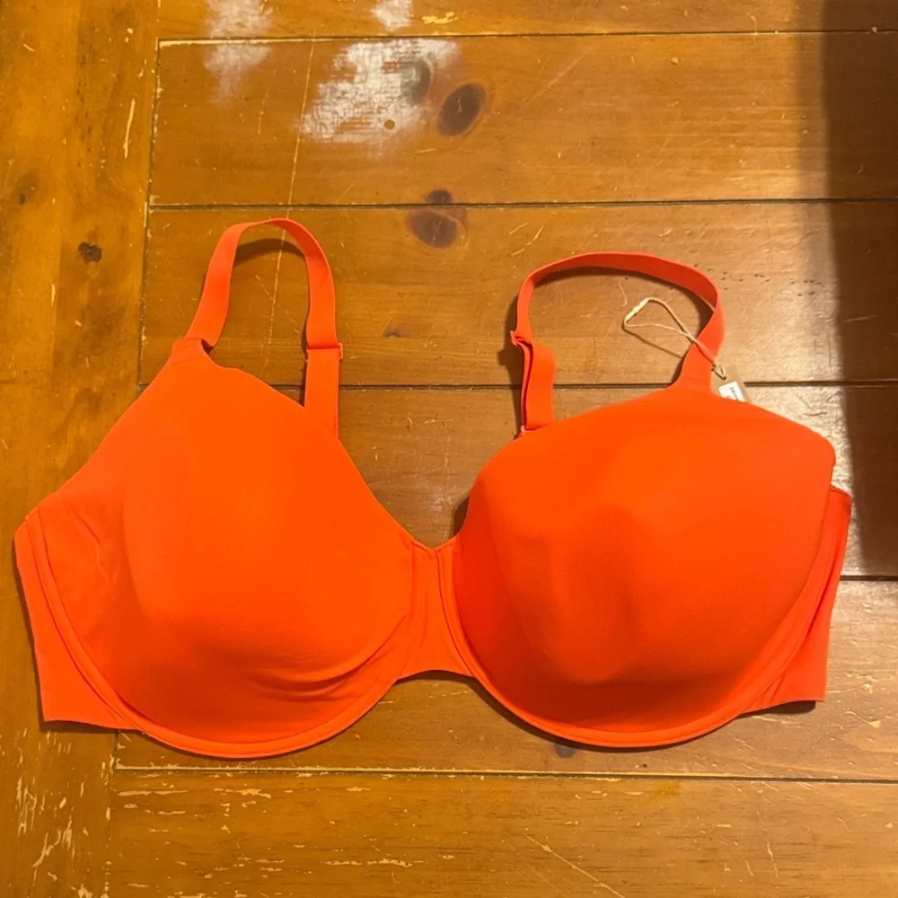 SKIMS Sculpted Underwire Bra - Coral Red 44a New
